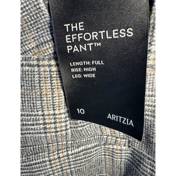 Aritzia Effortless Pant in Precision Wool - Carney Chrome/Black - 10 - NWT - Picture 8 of 8
